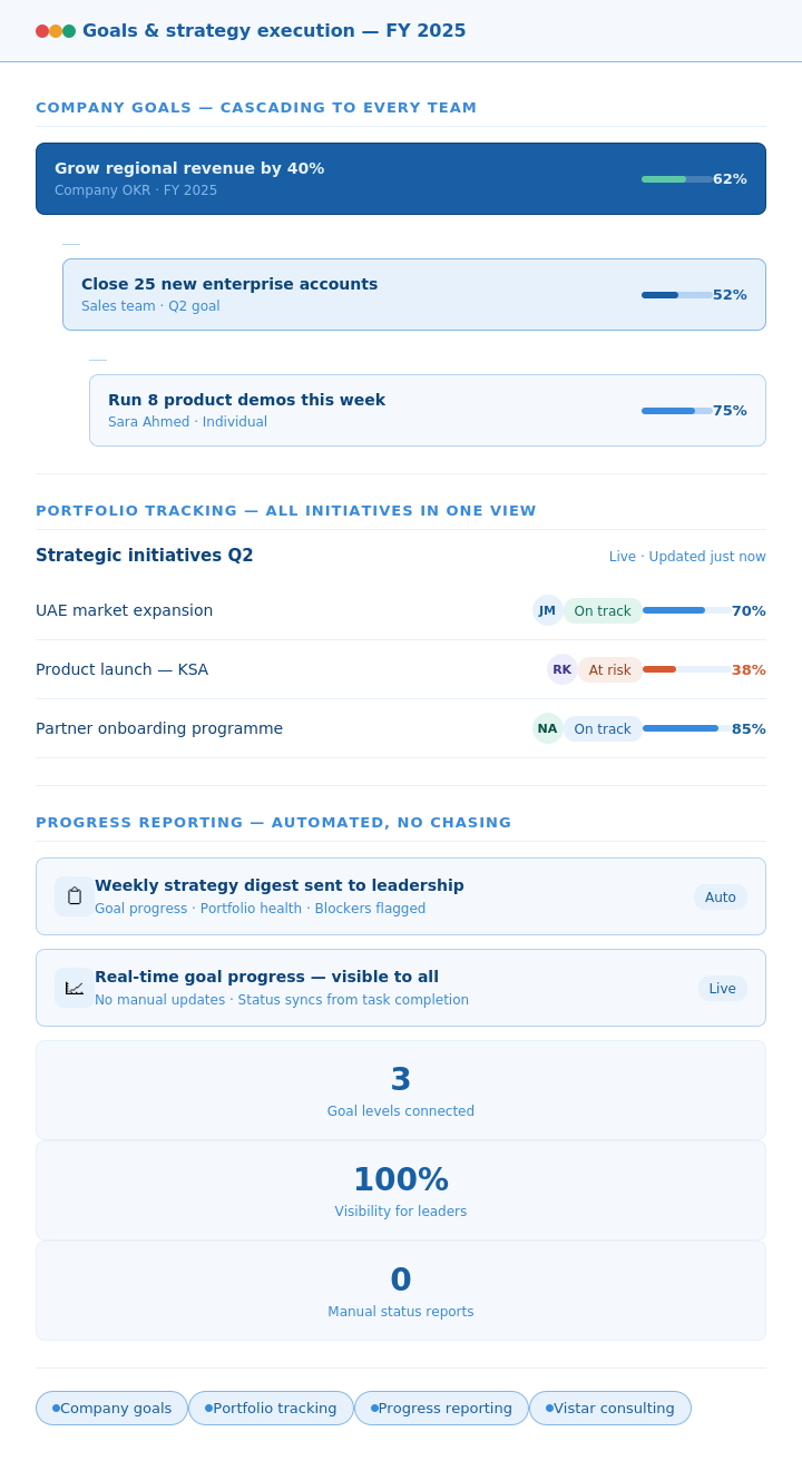 Goals and strategy execution